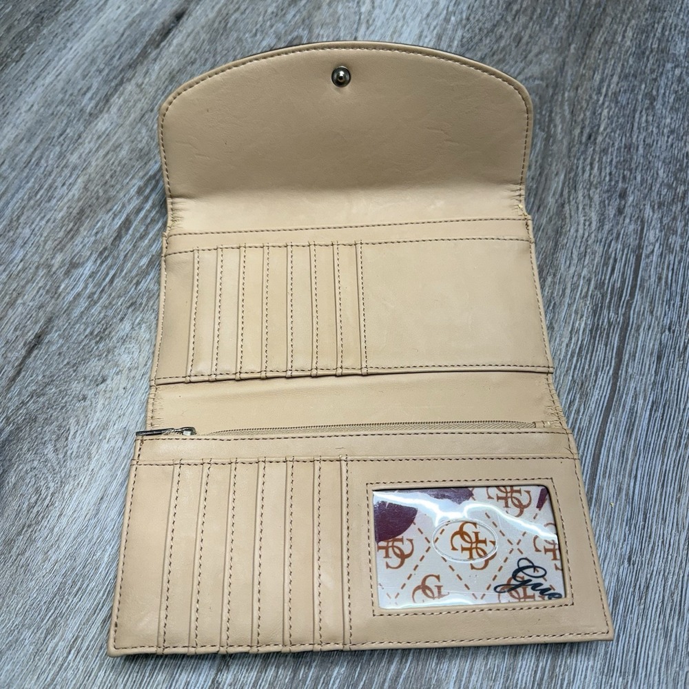 ☆ Guess Logo Print Satchel Handbag Purse + Wallet Brown Multicolor Please Read - Picture 10 of 16